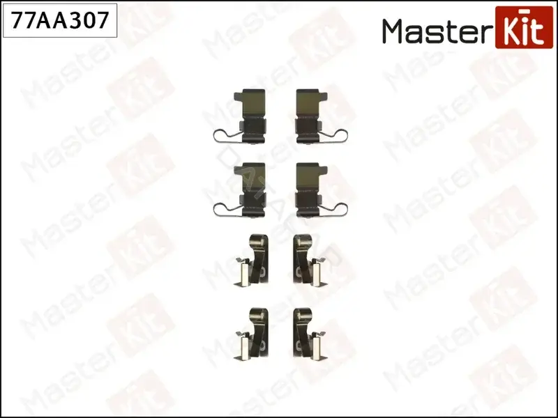 Ремкомплект тормозных колодок MASTERKIT 77AA307