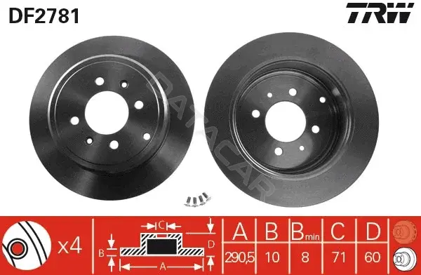 Тормозные диски TRW DF2781
