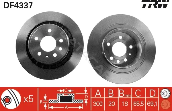 Тормозные диски TRW DF4337