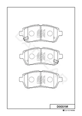 Тормозные колодки MK Kashiyama D0051M
