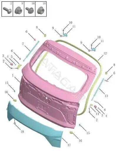 Накладка крышки багажника GEELY 6073139700