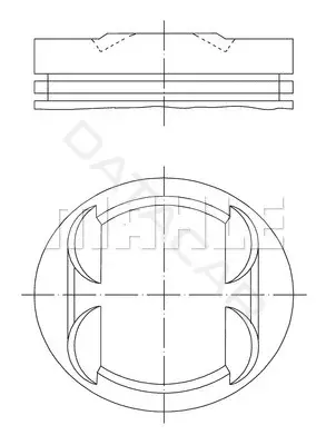 Поршень двигателя KNECHT/MAHLE 0331800
