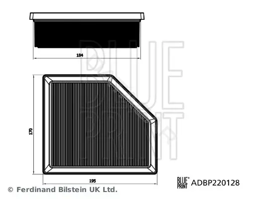 Воздушный фильтр BLUE PRINT ADBP220128