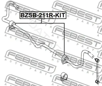 Втулки стабилизатора FEBEST BZSB-211R-KIT