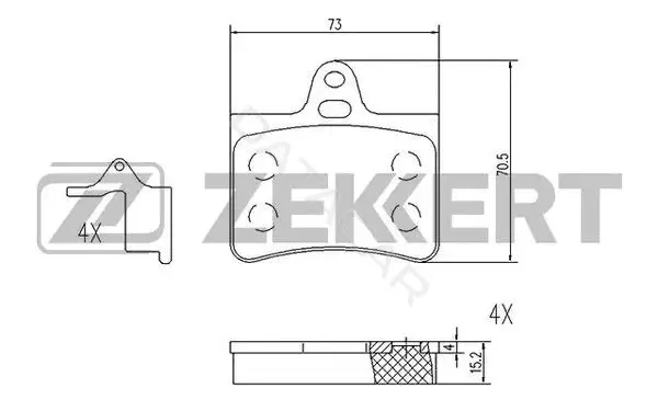 Тормозные колодки ZEKKERT BS-1020