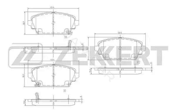 Тормозные колодки ZEKKERT BS-1735