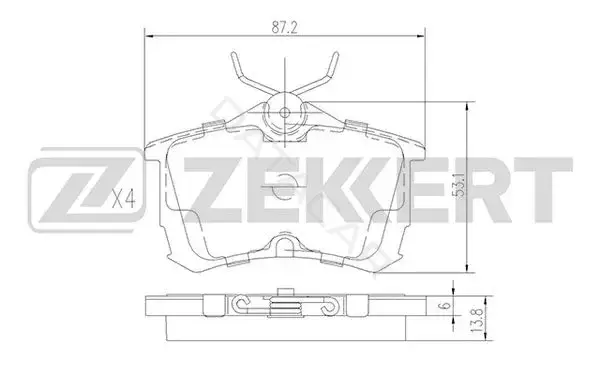 Тормозные колодки ZEKKERT BS-1736