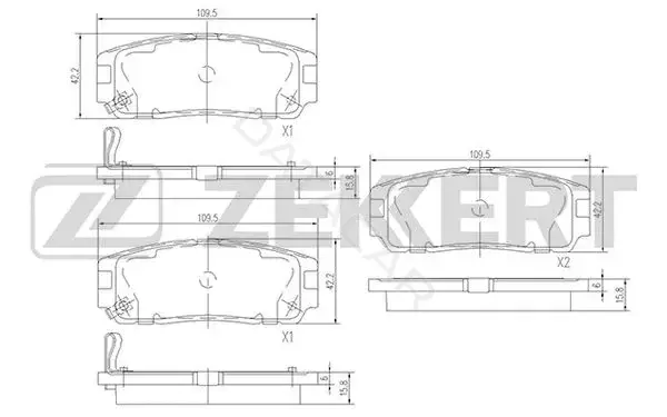 Тормозные колодки ZEKKERT BS-1853