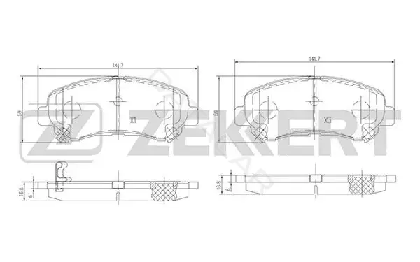 Тормозные колодки ZEKKERT BS-2296