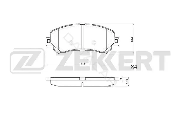 Тормозные колодки ZEKKERT BS-1080