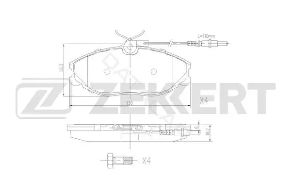 Тормозные колодки ZEKKERT BS-2879