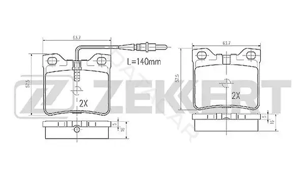 Тормозные колодки ZEKKERT BS-2890
