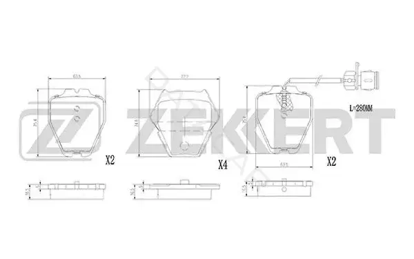 Тормозные колодки ZEKKERT BS-2898