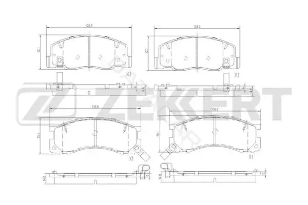 Тормозные колодки ZEKKERT BS-3052