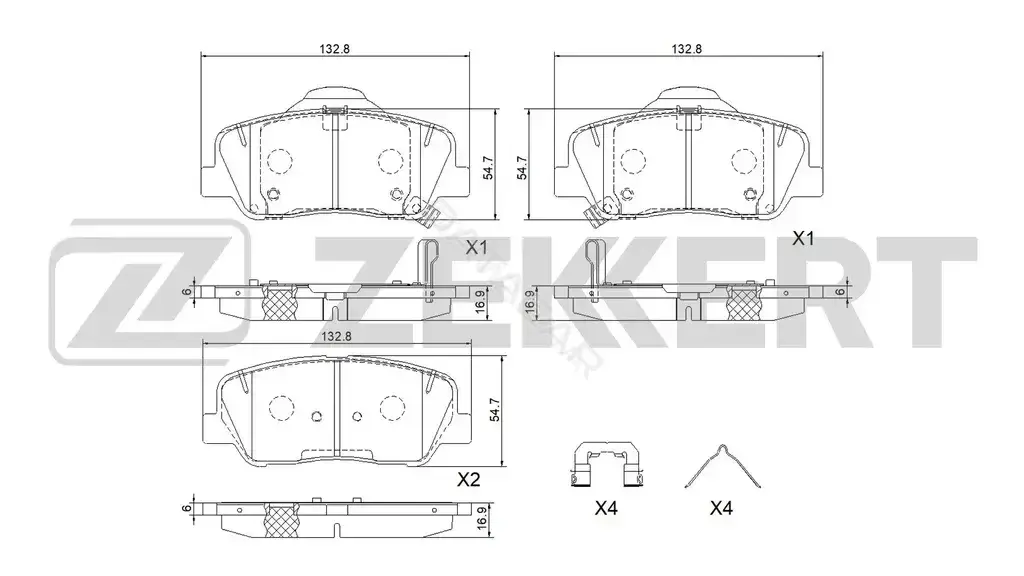 Тормозные колодки ZEKKERT BS-1090