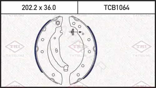 Барабанные колодки TATSUMI TCB1064