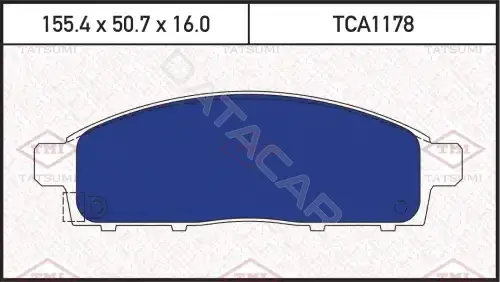 Тормозные колодки TATSUMI TCA1178