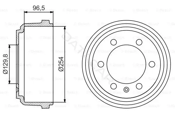 Тормозной барабан BOSCH 0986477218
