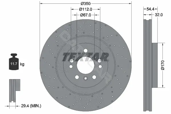 Тормозные диски TEXTAR 92254405