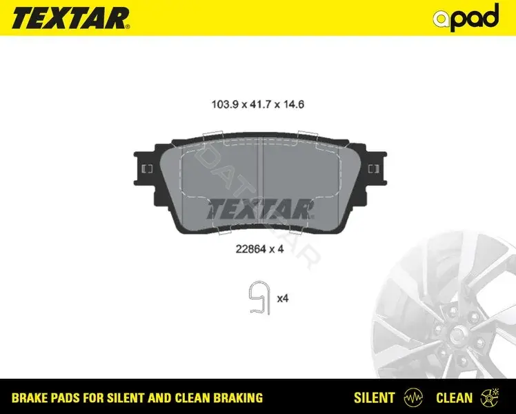 Тормозные колодки TEXTAR 2286401SC