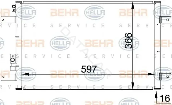 Радиатор кондиционера BEHR/HELLA/PAGID 8FC351036-111
