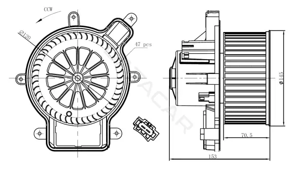 Моторчик печки NRF 34270