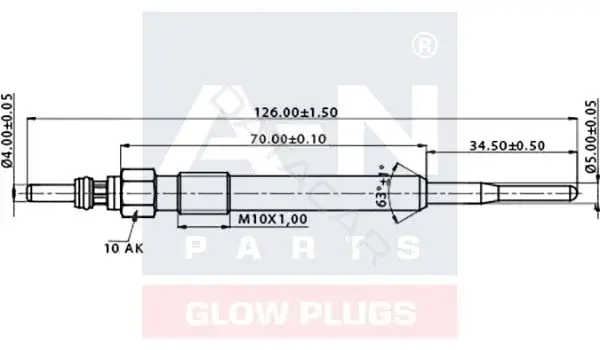 Свечи накала A-N PARTS A-N127338