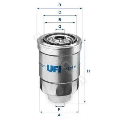 Топливный фильтр UFI 24.366.00