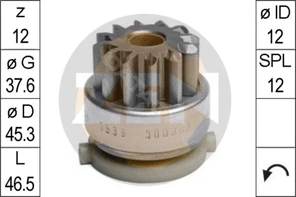 Бендикс стартера ERA ZN1539