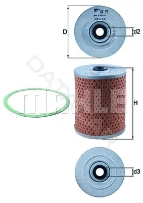 Масляный фильтр KNECHT/MAHLE OX79D