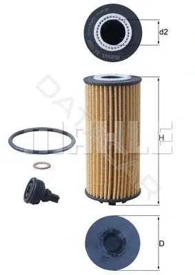 Масляный фильтр KNECHT/MAHLE OX1238D