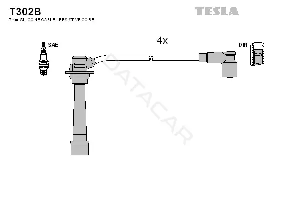 Высоковольтные провода TESLA T302B