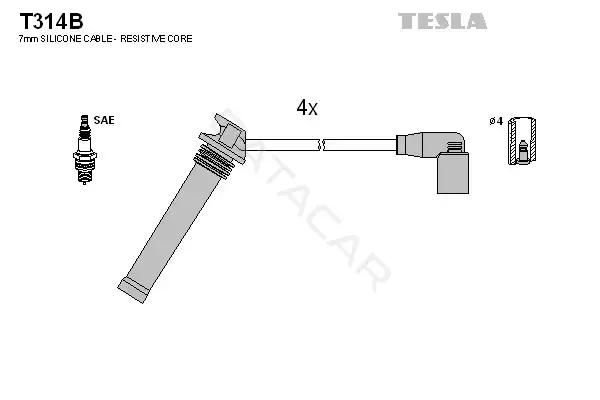 Высоковольтные провода TESLA T314B