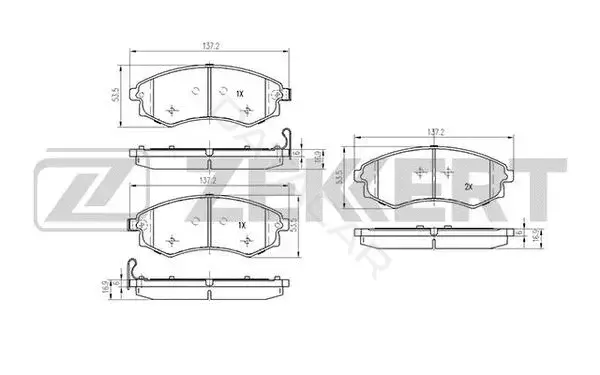 Тормозные колодки ZEKKERT BS-2067
