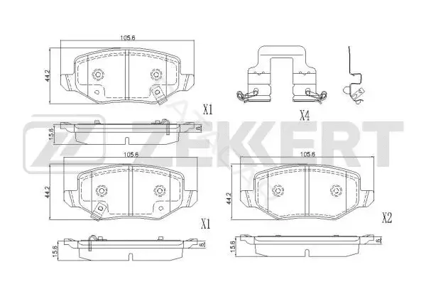 Тормозные колодки ZEKKERT BS-1178
