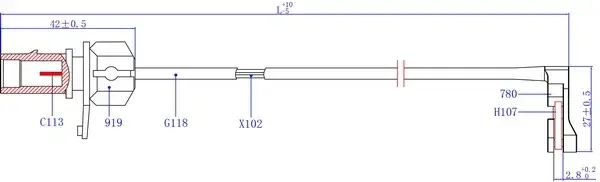 Датчик износа тормозных колодок Hi-Q SWS2901