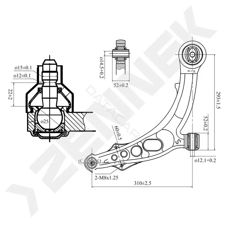 Рычаги ZENNEK DCA0049