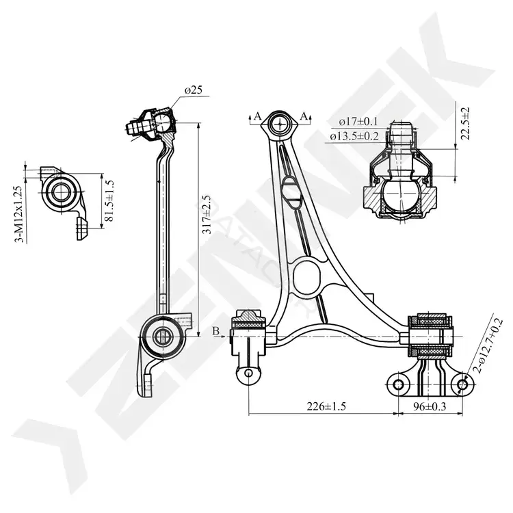 Рычаги ZENNEK DCA0165