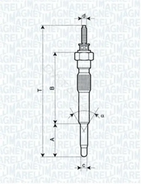 Свечи накала MAGNETI MARELLI 062900068304