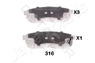 Тормозные колодки JAPANPARTS PP-316AF