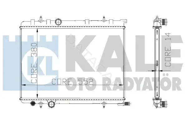 Радиатор охлаждения KALE OTO RADYATÖR 216999