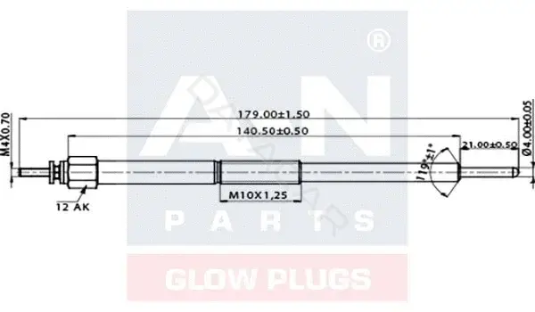 Свечи накала A-N PARTS A-N180031
