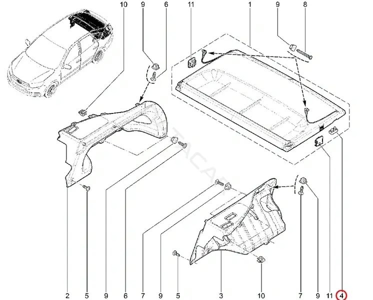 Отбойник крышки багажника LADA 21940560708000