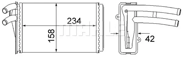 Радиатор печки KNECHT/MAHLE AH54000S