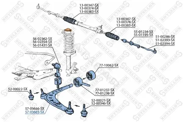 Рычаги STELLOX 57-03665-SX