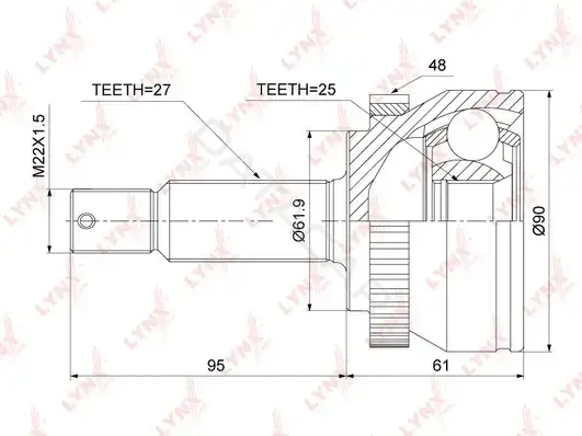 Шрус LYNXAUTO CO-3889A