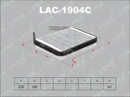 Фильтр салонный LYNXAUTO LAC-1904C