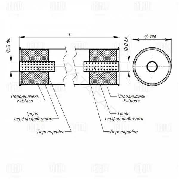 Глушитель выхлопных газов TRIALLI EMM3304