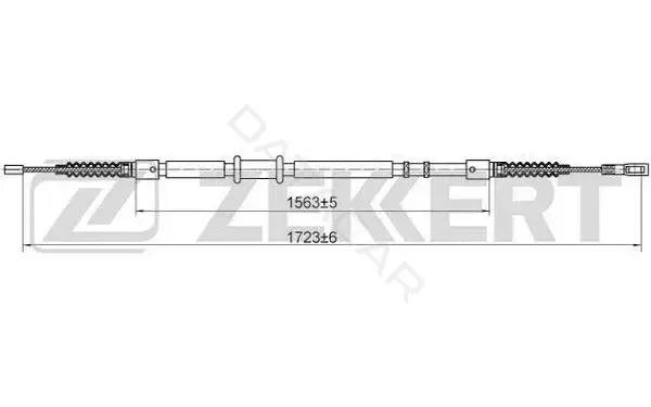Трос ручника ZEKKERT BZ-1206