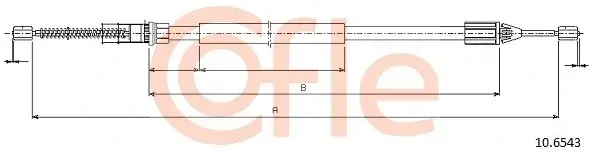 Трос ручника COFLE/TELCO 92.10.6543